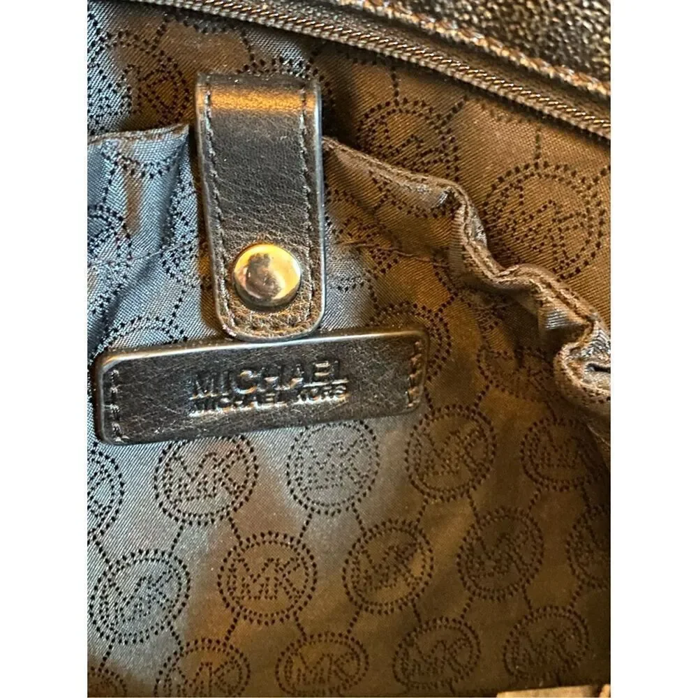 Michael Kors Black Signature Print Diaper Bag/Large Tote